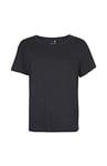 O'NEILL Essential Roundneck Shortsleeve Shirt, Casual Logo Rundhalsshirt, Black Out, XS-XL Femme