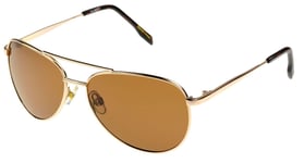Foster Grant Mens Polarised Metal Pilot Sunglasses - Rose Gold/Brown SFGP23166