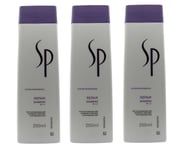 3x Wella SP System Professional Shampoo Repair 250ml
