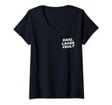 Womens Karl Lager is missing - Fun Mode GNTM KL V-Neck T-Shirt
