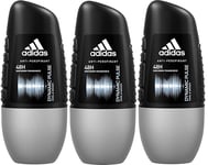 3 x Adidas 48H protection Anti-perspirant Roll On 50 ml - Dynamic Pulse
