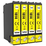 4 Yellow Ink Cartridges For Epson XP-212 XP-215, XP-225, XP-302, XP-312, NON-OEM