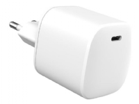 eSTUFF INFINITE - Strömadapter - GaN, 100% recycled plastic - 45 Watt - 3 A - Apple Fast Charge, PD 3.0, QC 3.0 (24 pin USB-C) - vit