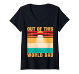 Womens Out Of This World Dad Alien Father's Day V-Neck T-Shirt