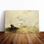 Big Box Art Canvas Print Wall Art Joseph Mallord William Turner The Whale Ship | Mounted & Stretched Box Frame Picture | Home Decor for Kitchen, Living Room, Bedroom, Hallway, Multi-Colour, 24x16 Inch