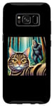 Coque pour Galaxy S8 Chat Bigfoot Sasquatch Selfie Photo Drôle Rétro Humour