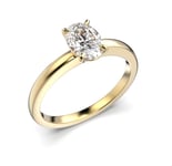 Festive Selena enstens diamantring oval gult guld 0,70 ct 14-683-070-KK-HSI1
