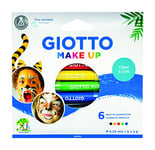 GIOTTO Crayons de maquillage doux, formule facile lavable, 6 couleurs assorties, idéal pour les enfants et les fêtes