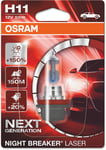 Osram Night Breaker Laser - Glödlampa H11 55W 12 V 1-pack - VW - Toyota - Ford - Renault - Audi - Mercedes - BMW - Peugeot