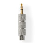 Stereo Audio Adapter | 3.5 mm Hane | 6.35 mm Hona | Guldplaterad | Rak | Metall | Guld / Metall | 1 st. | Kartong med täckt föns