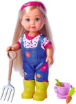 Evi Love Farmer, Peasant Doll with Shovel, Manure Fork, Bucket and Carrots