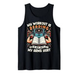 My Workout is Reading in Bed Until My Arms Hurt Funny Book Tank Top