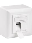 Pro CAT 6a universal wall plate inc. on-wall mounting frame