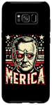Coque pour Galaxy S8+ Franklin D. Roosevelt Funny July 4th American US Flag Merica