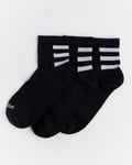 Adidas Half-Cushioned 3-Stripes Quater Socks 3 pack Black - L