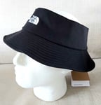 Womens L/XL THE NORTH FACE Black OPEN TOP BUCKET HAT Logo Femme Damen Buck5