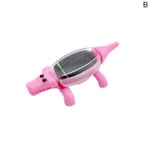 Educational Puzzle Solar Powered Crocodile Robot Toy Funny Gift B Pink