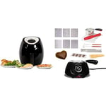 Total Chef Electric Air Fryer Oven 3.6L Touchscreen Controls Digital AirFryers 7 Smart Cooking Presets + Total Chef Chocolate Melting Pot Fondue Set 8.8oz (250g) Electric Melter for Chocolate Melts