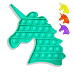 BLAZOR Fidget Toys,Simple Dimple Fidget Toy, Push Pop Bubble Fidget Sensory Toy, Anxiety Relief Stress Toys for Kids, Adult,Autism Children (Green unicorn)