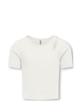 Kognessa S/S Cut Out Top Box Jrs Noos Tops T-shirts White Kids Only
