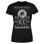 E.T. the Extra-Terrestrial Christmas Women's T-Shirt - Black - 5XL
