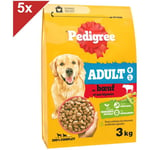 Pedigree - Croquettes au Boeuf et aux Legumes pour chien adulte 10kg 5x3kg