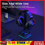 RGB Headset Stand with 3 USB 2.0 Ports Gaming PC Headphone Holder (Black)