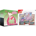 Pokémon TCG: Scarlet & Violet—Temporal Forces Elite Trainer Box – Iron Leaves & TCG: Scarlet & Violet—Temporal Forces Triple Pack – Cleffa (3 Booster Packs & 1 Foil Promo Card)