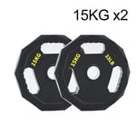 Barbell Plates Steel A Pair 2.5KG/5KG/10KG/15KG/20KG/25KG Olympic Weights 50mm/2inch Center Weight Plates For Gym Home Fitness Lifting Exercise Work Out Man and Woman (Color : 15KG/33lb x2)