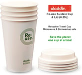 Aladdin Re-Use Sustain Cups - 4 Pack - Eco-Friendly, Dishwasher & Microwave safe