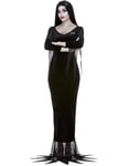 Licensierad Addams Family Morticia Dräkt med Peruk