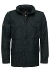 Superdry Small Men's Jacket M65 Borg Lined Hooded Military Jacket Black- New
