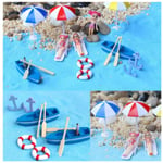 New Fairy Dollhouse Garden Figurine Miniature Beach Boat Chair R One Size