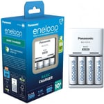 Panasonic Eneloop BQ-CC51-laddare + 4 st 2000 mAh AA-batterier