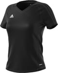 adidas ladies t-shirt tiro 17 short sleeve jersey jersey, black / dark gray / wh