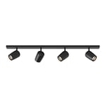 Astro Koto Four Bar Dimmable Indoor Spotlight (Matt Black), GU10 LED Lamp, Designed in Britain - 1478007-3 Years Guarantee