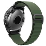 Garmin Fenix 8/7X/Descent MK2/MK2i, etc. Klockarmband i nylon - Grön