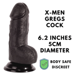 Big Black Thick Dildo Sex Toy Girthy Size Realistic Dildo Strap On 6.2" Discreet