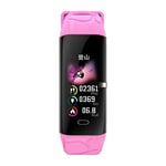 For Intelligent color bracelet sleep monitoring Bluetooth heart rate pedometer sports watch wristband (Color : Pink)