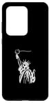 Coque pour Galaxy S20 Ultra One Line Art Dessin Lady Liberty