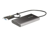 Startech.Com Usb-C To Dual-Hdmi Adapter, Usb-C Or A To 2X Hdmi, 4K 60Hz, 100W Pd Pass-Through, 1Ft (30Cm) Built-In Cable, External Video Graphics Adapter - Usb To Hdmi Multi-Monitor Converter For Laptop (109B-Usbc-Hdmi) - Videokort - Taa-Kompatibel