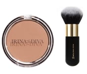 Irina The Diva - No Filter Matte Bronzing Powder MILF 002 + Max Factor - Compact Multi Brush