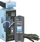 Dove Men+Care Daily Care Body Wash & Gloves with touch-sensitive fingertips Gif