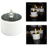 LPxdywlk Solar Lights Outdoor, Solar Power LED Flameless Candle Tea Light Home Party Wedding Outdoor Lamp Decoration White