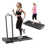 2 in 1 Foldable Home Fitness Walking Running Treadmill