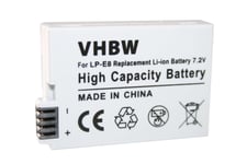 Batterie Li-Ion 900mAh (7.2V) pour appareil photo CANON EOS 600D, 650D, 700D, remplace le modèle LP-E8