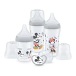 NUK Perfect Match Disney Mickey Mouse Anti-Colic startsett inkl. smokk Space 0-6 måneder i grått - Bare i dag: 10x mer babypoints