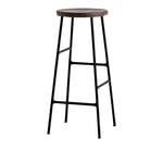 HAY - Cornet Bar Stool High - Smoked Oiled Oak - Soft Black