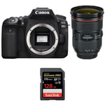 Canon EOS 90D + EF 24-70mm f/2.8L II USM + SanDisk 128GB Extreme PRO UHS-I SDXC 170 MB/s | Garantie 2 ans