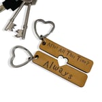 Pair of His & Hers Key Rings Harry Potter Quote, Gift for Couple Mr & Mrs Top Grain Quality Leather Tag, Personalised Keychain Gift for Boyfriend/Girlfriend, Men's Birthday Gift Idea (Keyrings Only)